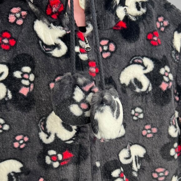DISNEY PARKS XXL Minnie Mouse‎ Plush Fleece Hooded Jacket - Picture 4 of 9